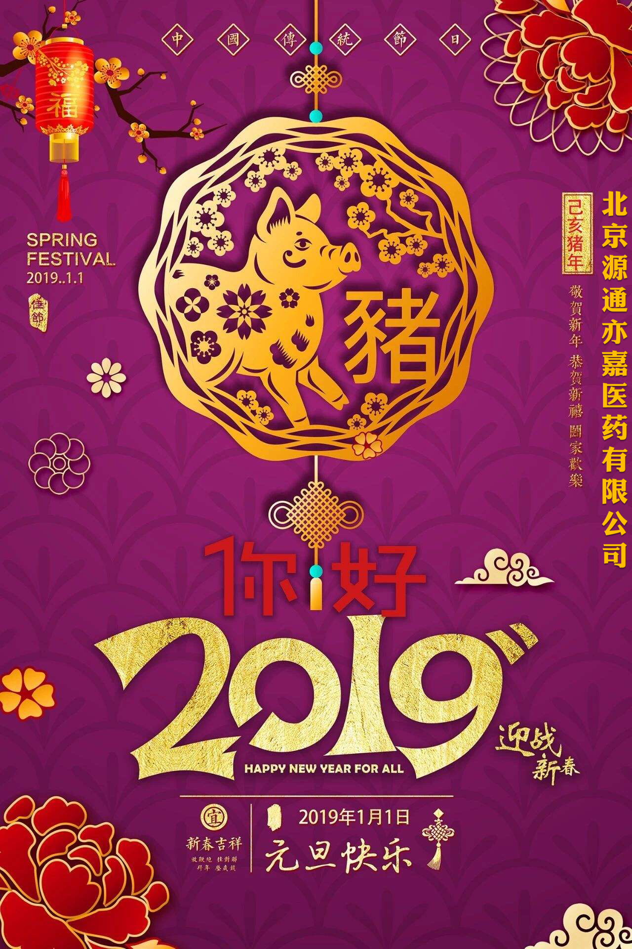 北京悦康万向娱乐医药有限公司2019年迎新年会